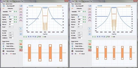 Figure 1. Four poles (left) and five poles (right).